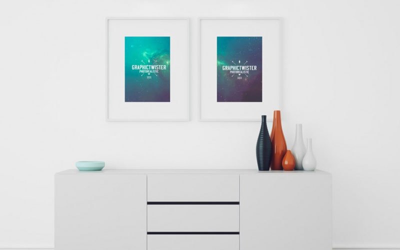 Free-Picture-Frames-in-Living-Room-Mockup