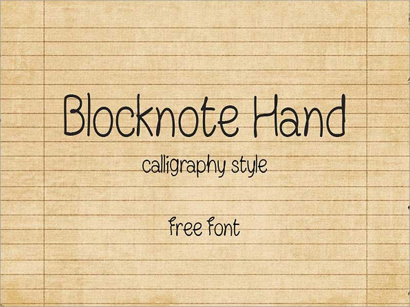 Blocknote-Hand-Free-Font