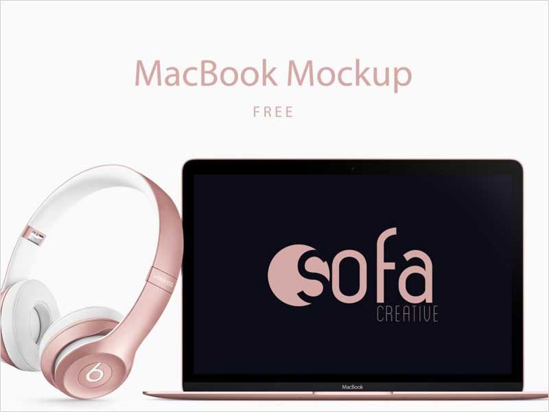 Rose-Gold-Macbook-Mockup-Free