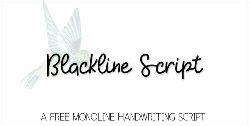 Blackline-Script-Font