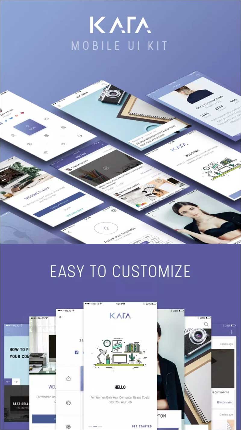 Kata-Mobile-UI-Kit-Free-Demo