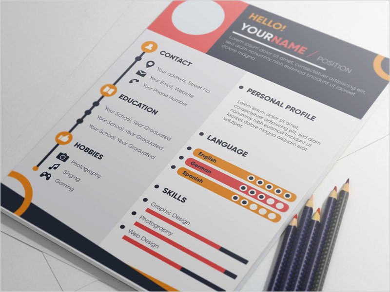 Free-Colorful-Infographic-Resume-Template