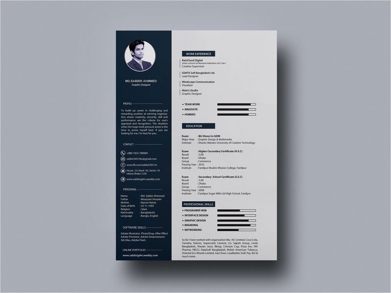 Free-Cool-Resume-Template