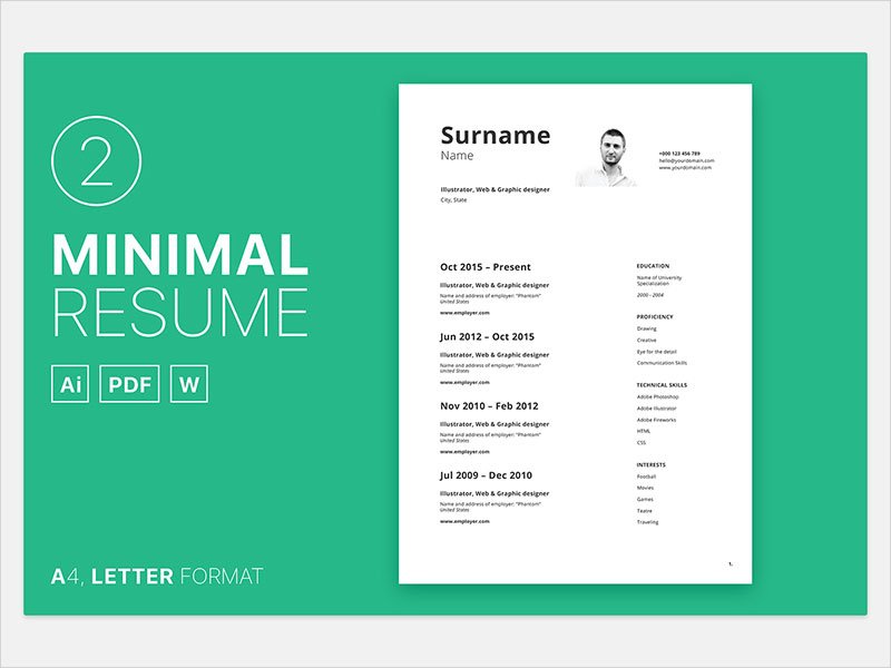 Free-Minimal-Resume