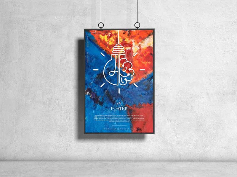 Hanging-PSD-Poster-Mockup-Design-Free