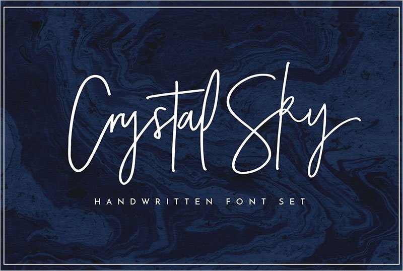 Crystal-Sky-Font-Set