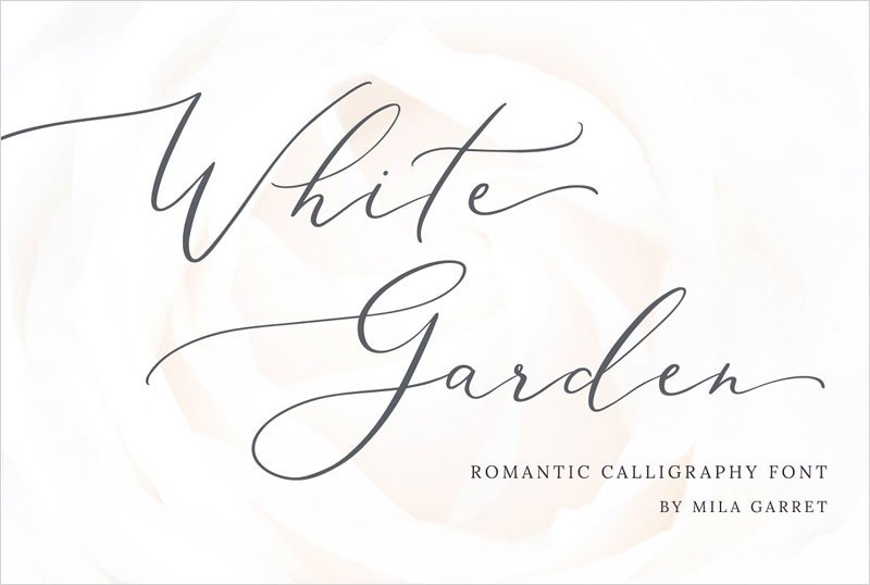 White-Garden-Calligraphy-Logo-Font