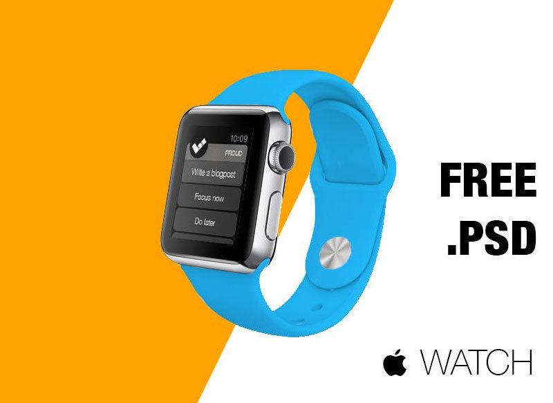 Apple-Watch-with-custom-wrist-band-color-Mockup