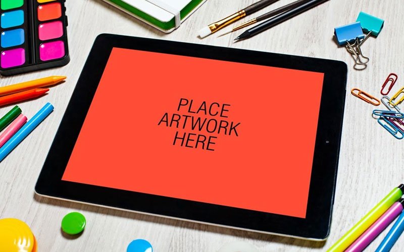 Free-Artistic-Workspace-iPad-Mockup