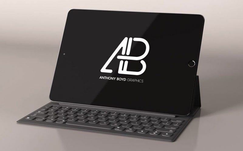 Free-Black-iPad-with-Keyboard-Mockup