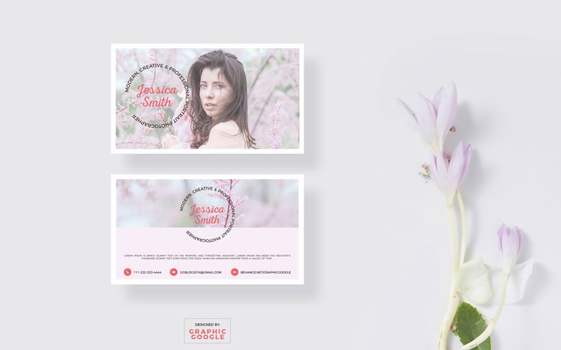 Free-Blooming-Business-Card-Mockup-&-Photographer-Design-Template
