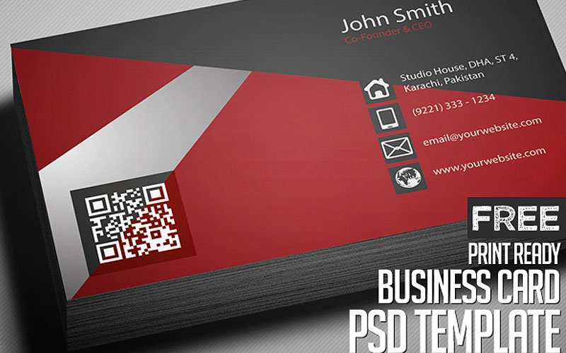 Free-Creative-Red-Business-Card-PSD-Template