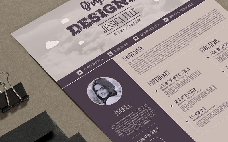 Free-Creative-Vintage-Resume-Design-Template-For-Designers