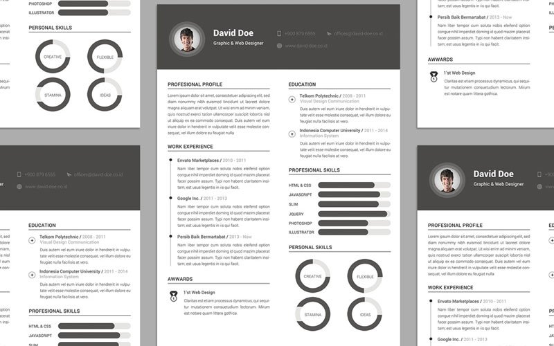 Free-Elegant-Resume-(CV)-Design-Template-PSD-File
