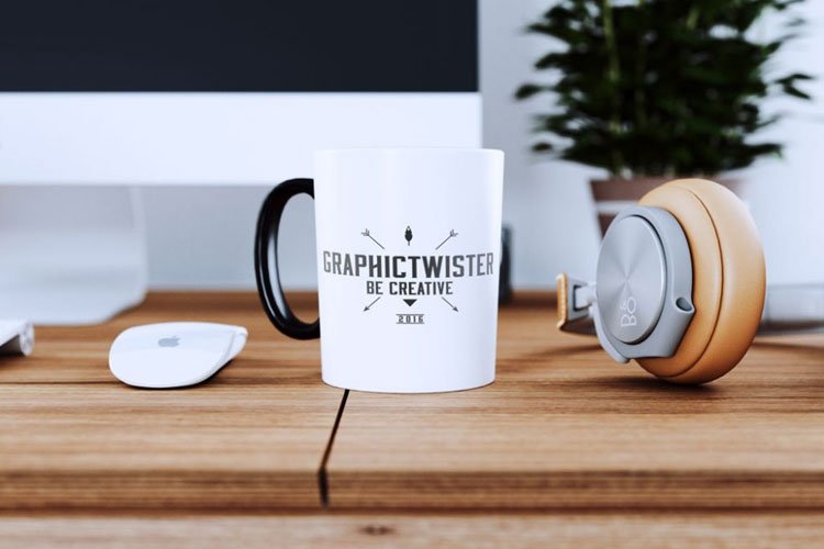 Free-White-Cup-on-Desk-Mockup
