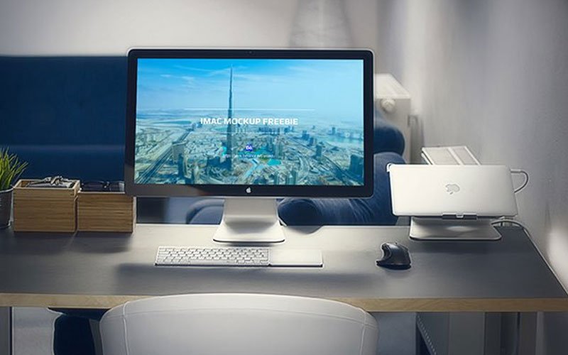 Free-iMac-in-Office-Mockup