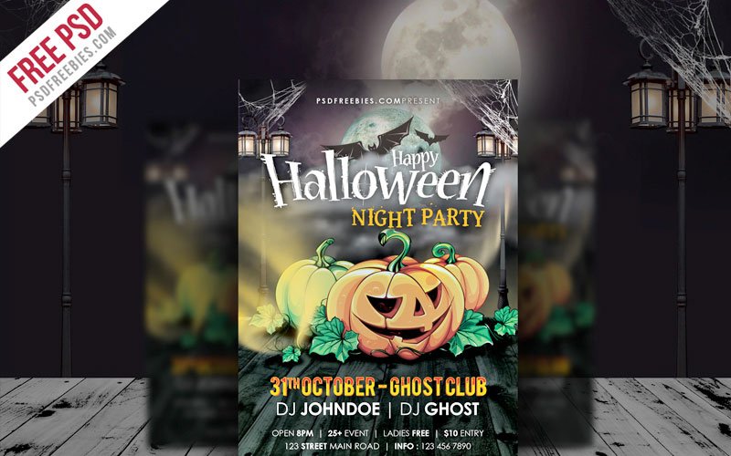 Freebie-Halloween-Night-Party-Flyer-Template-PSD
