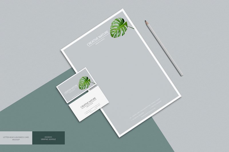 Letter-Head-with-Business-Card-Mockup