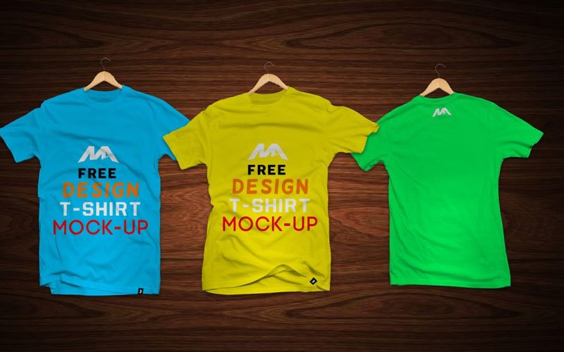 T-Shirts-with-Labels-Mockup