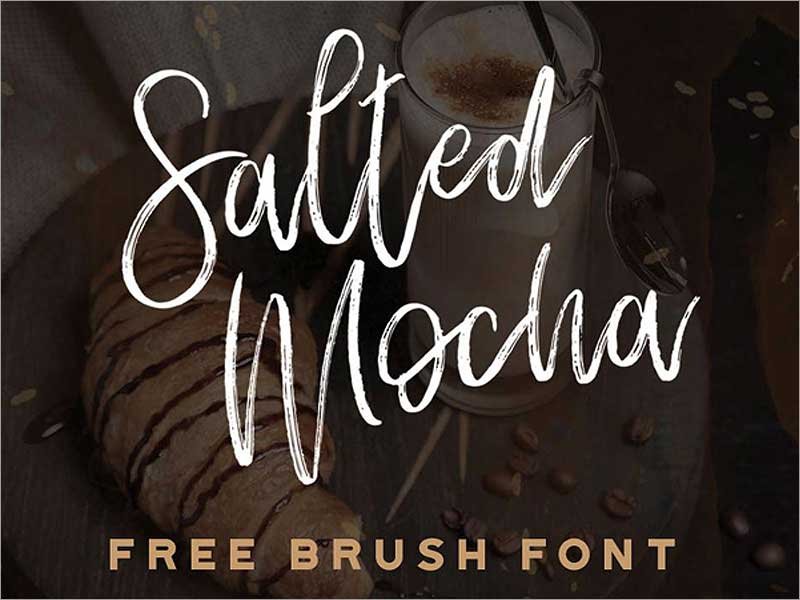 Salted-Mocha-Free-Brush-Font