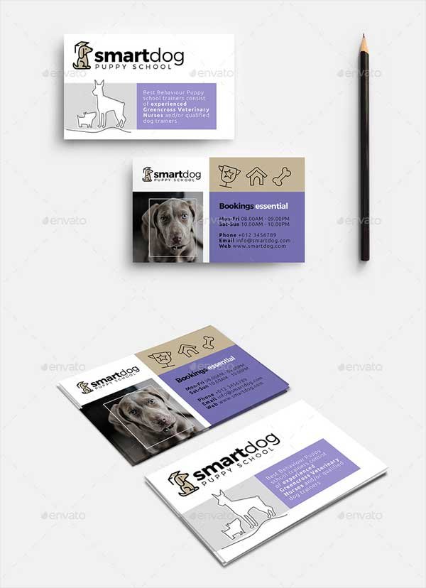 Puppy-School-Business-Card-Template