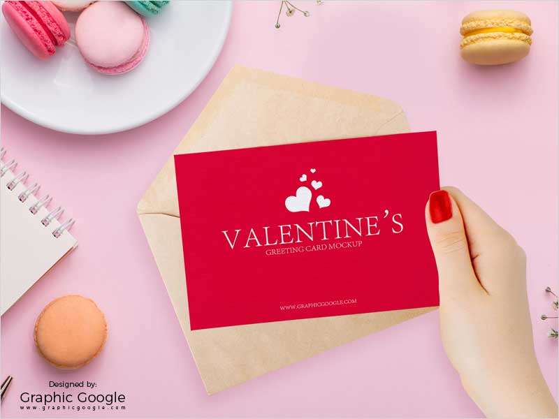 Free-Valentines-Greeting-Card-In-Girl-Hand-Mockup