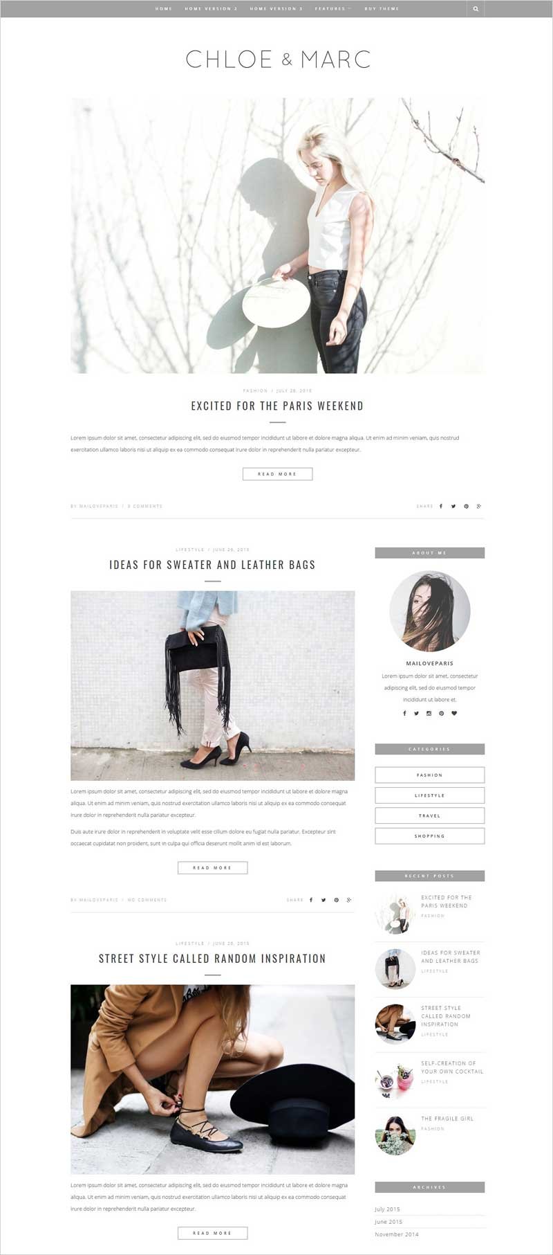 Chloe-&-Marc---Wordpress-blog-theme