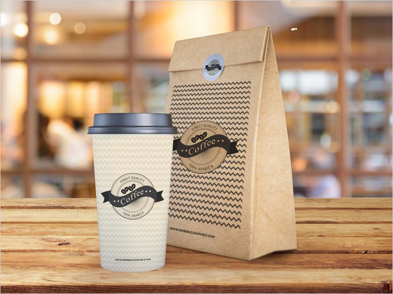 Free-Coffee-Cup-and-Paper-Bag-Mockup-PSD