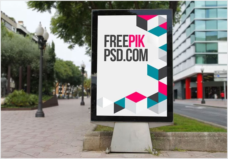 Free-Bus-Stop-Advertisement-Poster-Mockup