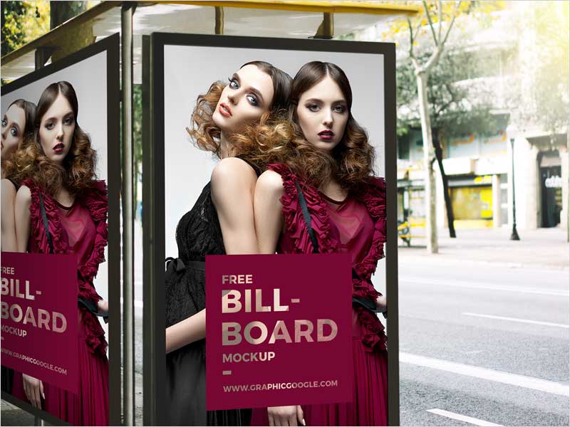 Free-Outdoor-Bus-Stop-Advertisement-Billboard-Mockup-2018