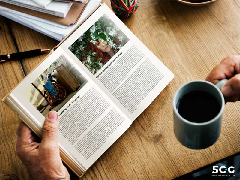 Free-Old-Man-Reading-Open-Book-Mockup