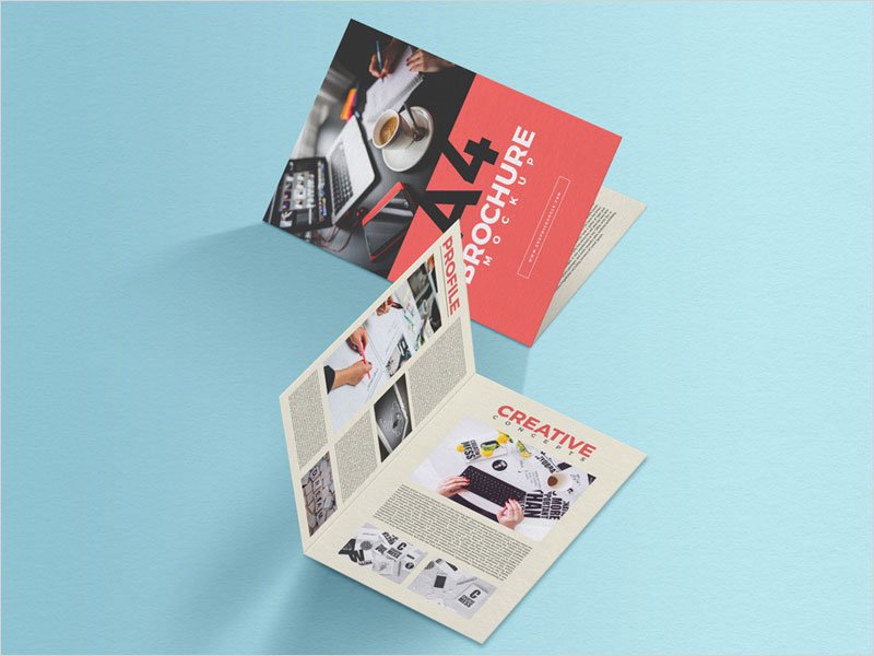 Free-A4-Folded-Brochure-PSD-Mockup