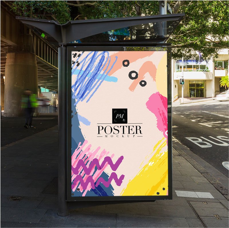 Free-Outdoor-Bus-Shelter-Mockup-For-Poster-Advertisement