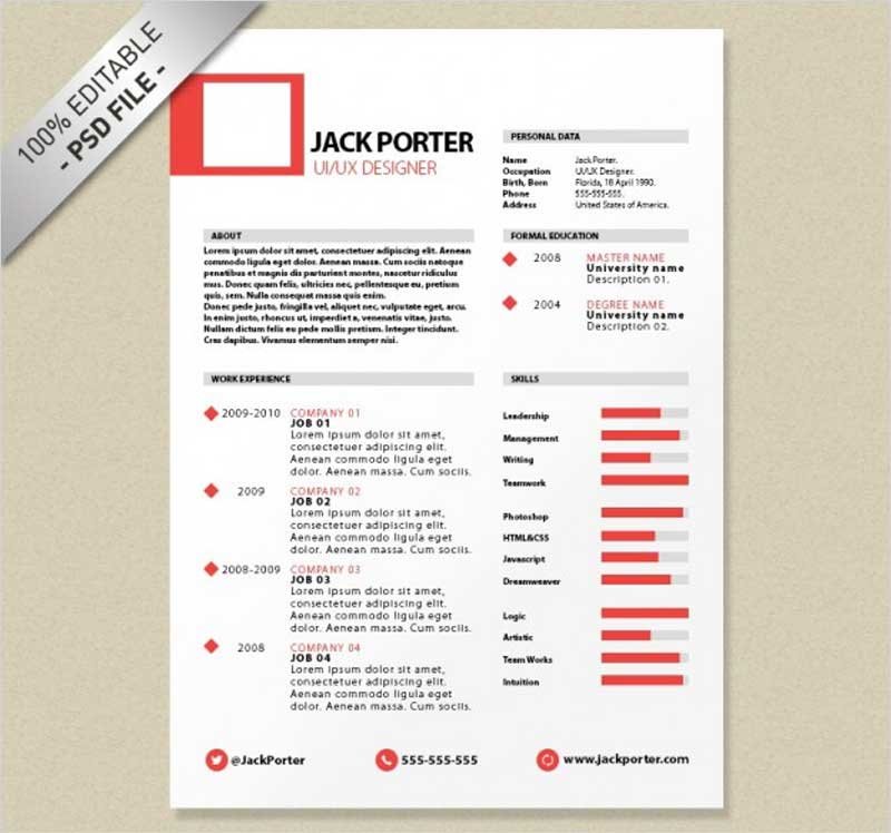 Creative-resume-template-download-free-psd
