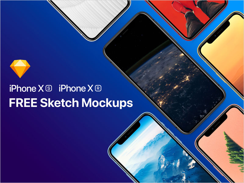 FREE-iPhone-Xs-&-iPhone-Xr-Sketch-Mockups