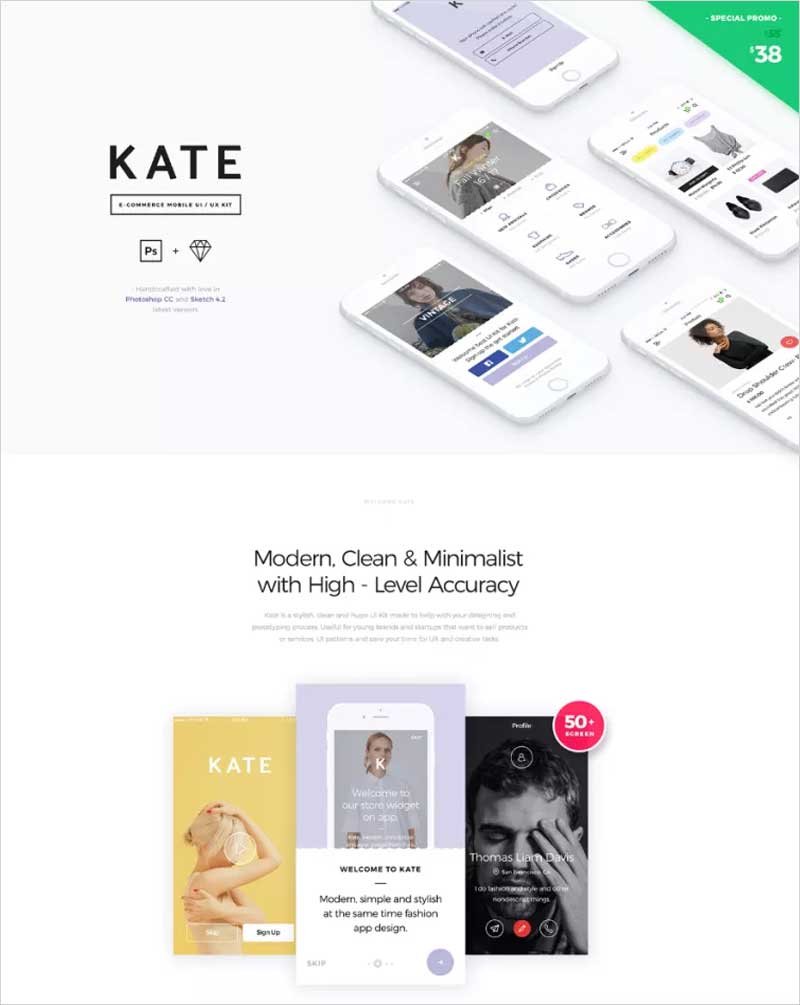 Kate-Mobile-UI-Kit-Demo