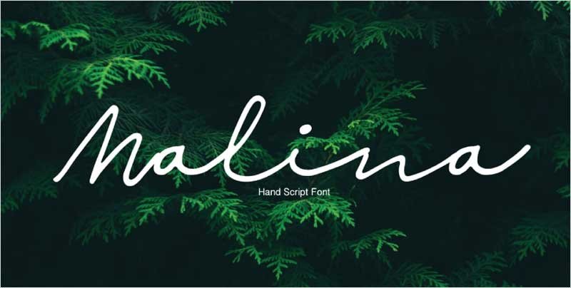 Malina-Script-Font