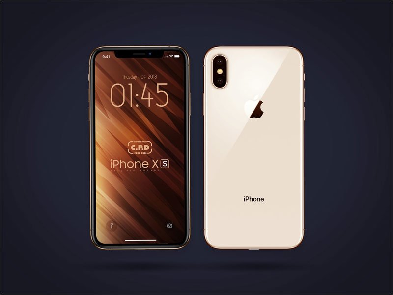 iPhone-Xs-Front-&-Back-Mockup-Free-Psd