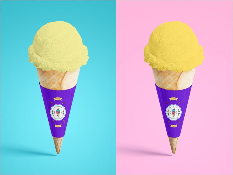 Free-Ice-Cream-Cone-Mockup