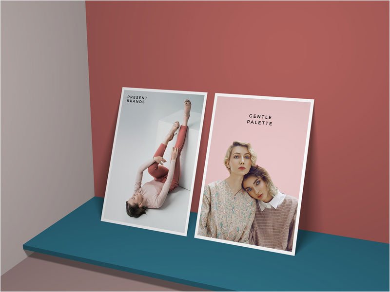 Vertical-Standing-Posters-Mockup-Free
