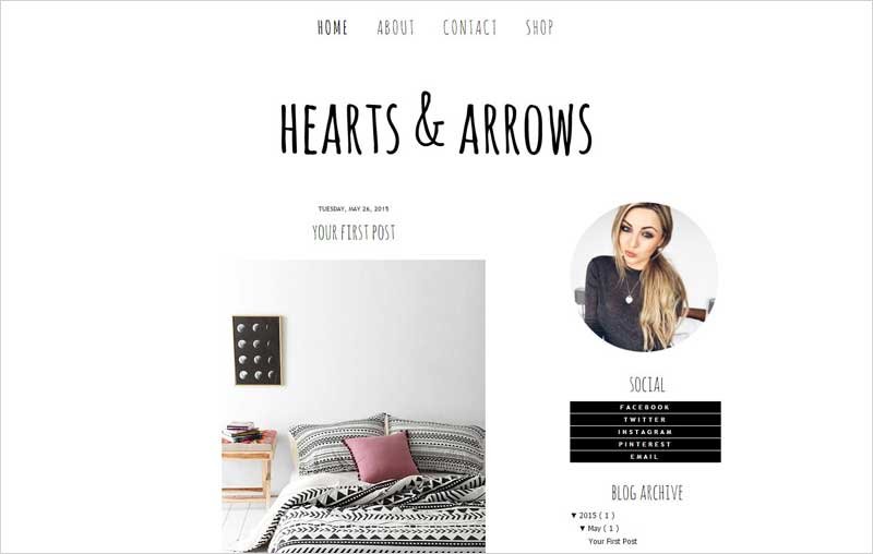 Hearts-and-Arrows-Blogger-Template