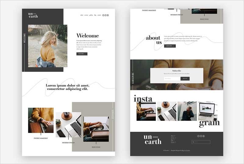 Squarespace-Template-Unearth