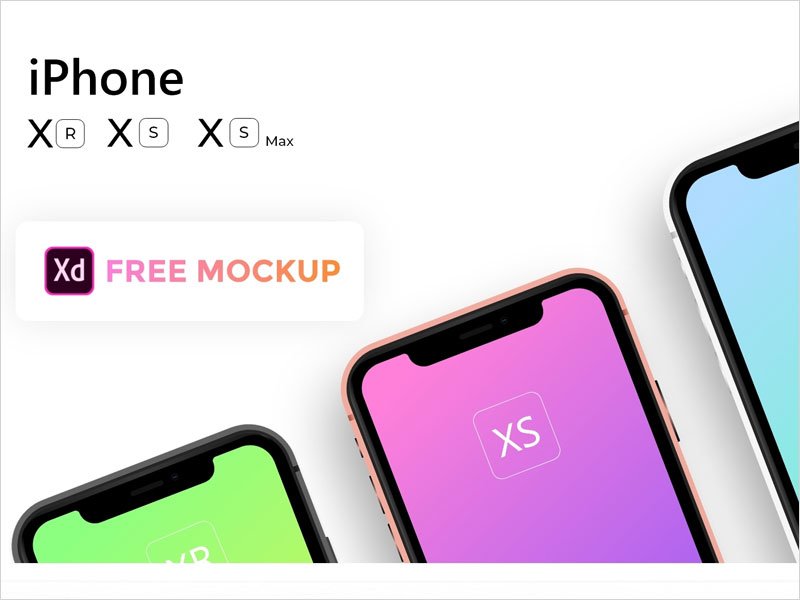 Free-Apple-iPhone-Xs,-Xs-Max,-Xr-Mockup