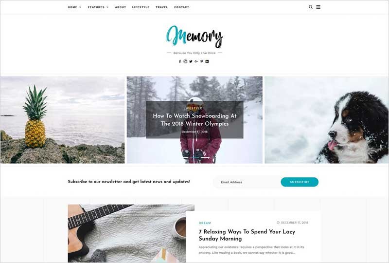 Memory---WordPress-Blog-Theme