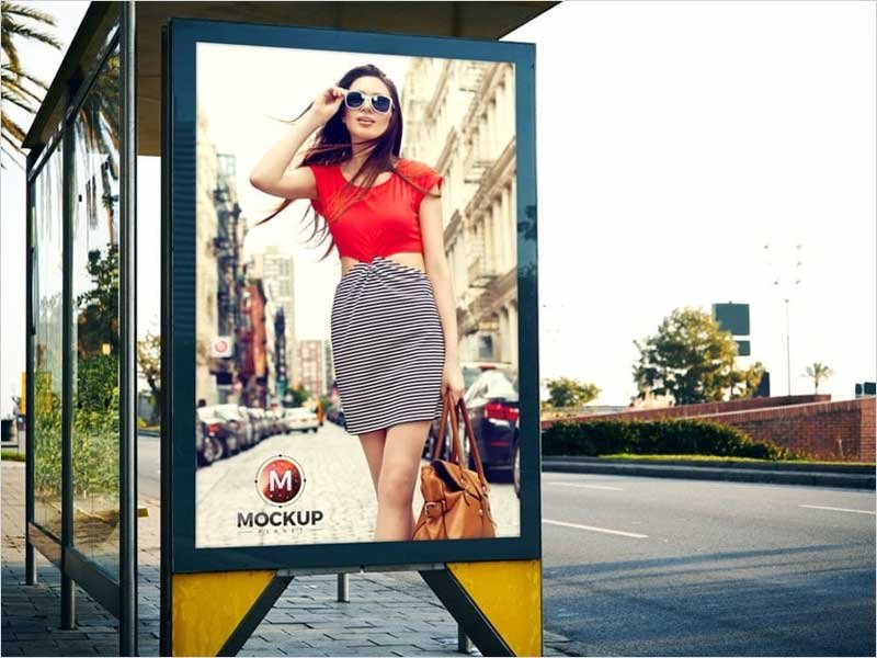 Outdoor-Bus-Stop-Billboard-Mockup-Free-For-Advertisement