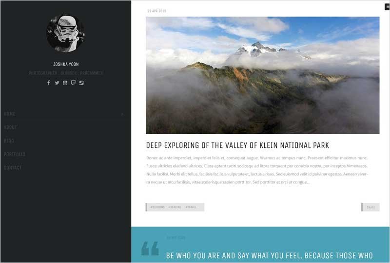 Trooper---Personal-WordPress-Theme