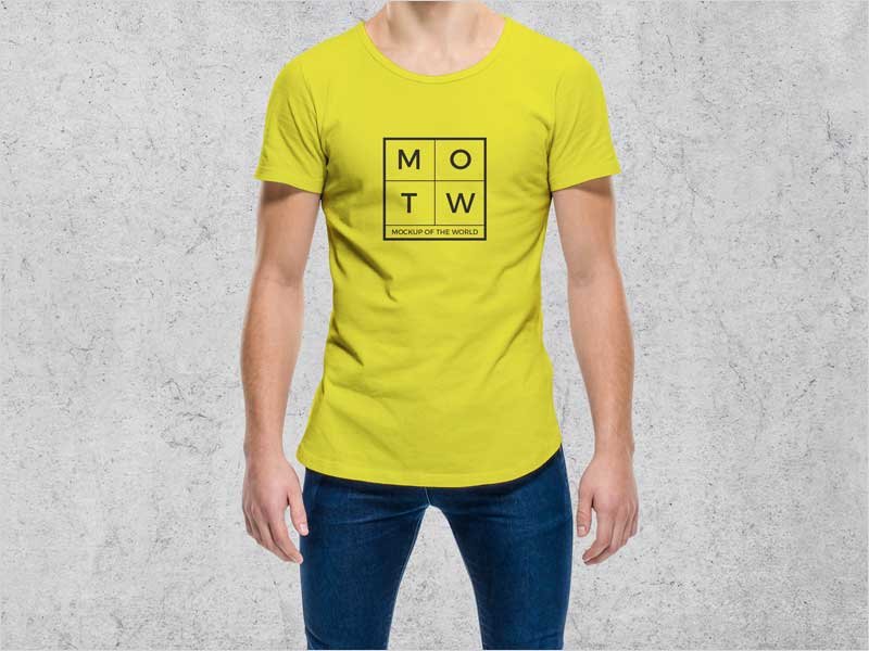 Young-Cool-Guy-Wearing-Round-Neck-T-Shirt-Mockup