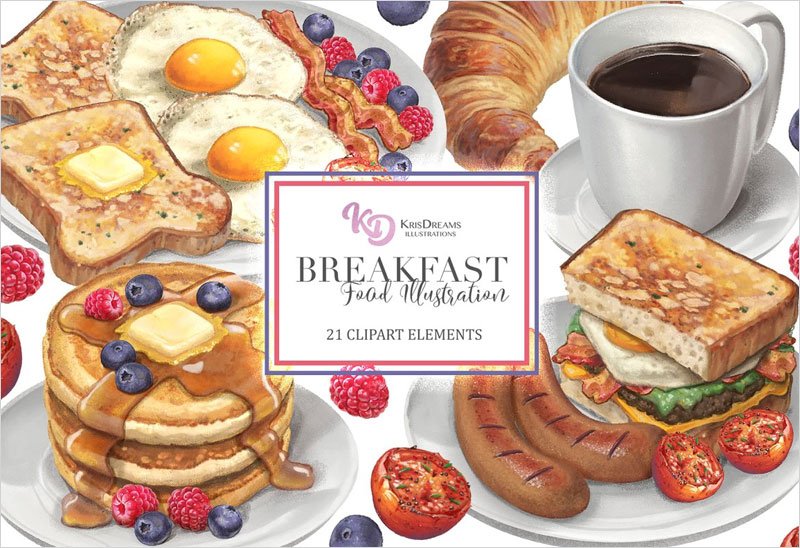 Breakfast-Food-Clipart-Elements