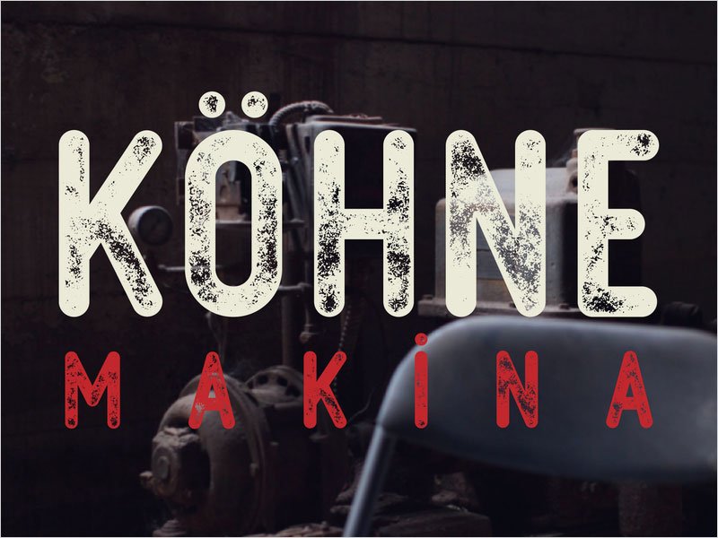 Free-Kohne-Makina-Textured-Vector-Font