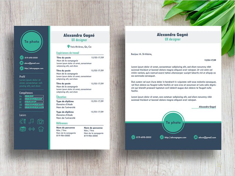 Free-Modern-Resume-Template-With-Cover-Letter-Page